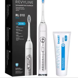 Зубная звуковая щетка Revyline RL010 White и зубная паста