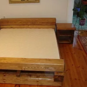 Кровать из бруса сосны