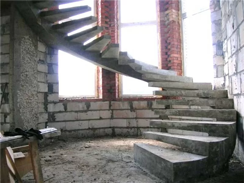 Монолитные бетонные лестницы 5