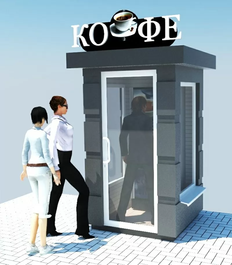 Киоски - автоматы для продажа кофе. 4